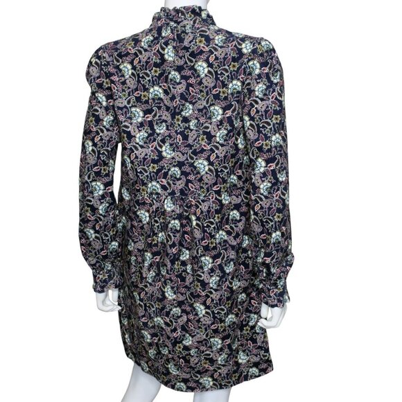 Boden Women's Dress Ruffle Stretch Corduroy Floral Paisley Pockets Prairie US 4R - Picture 2 of 7